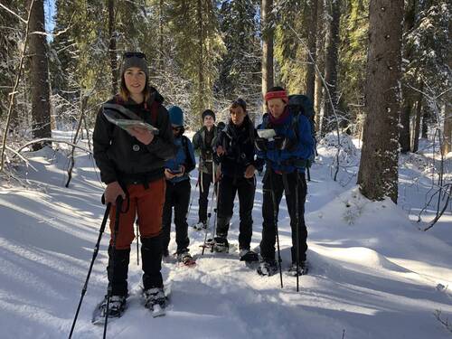 Laurie groupe randonnée raquette Risoux